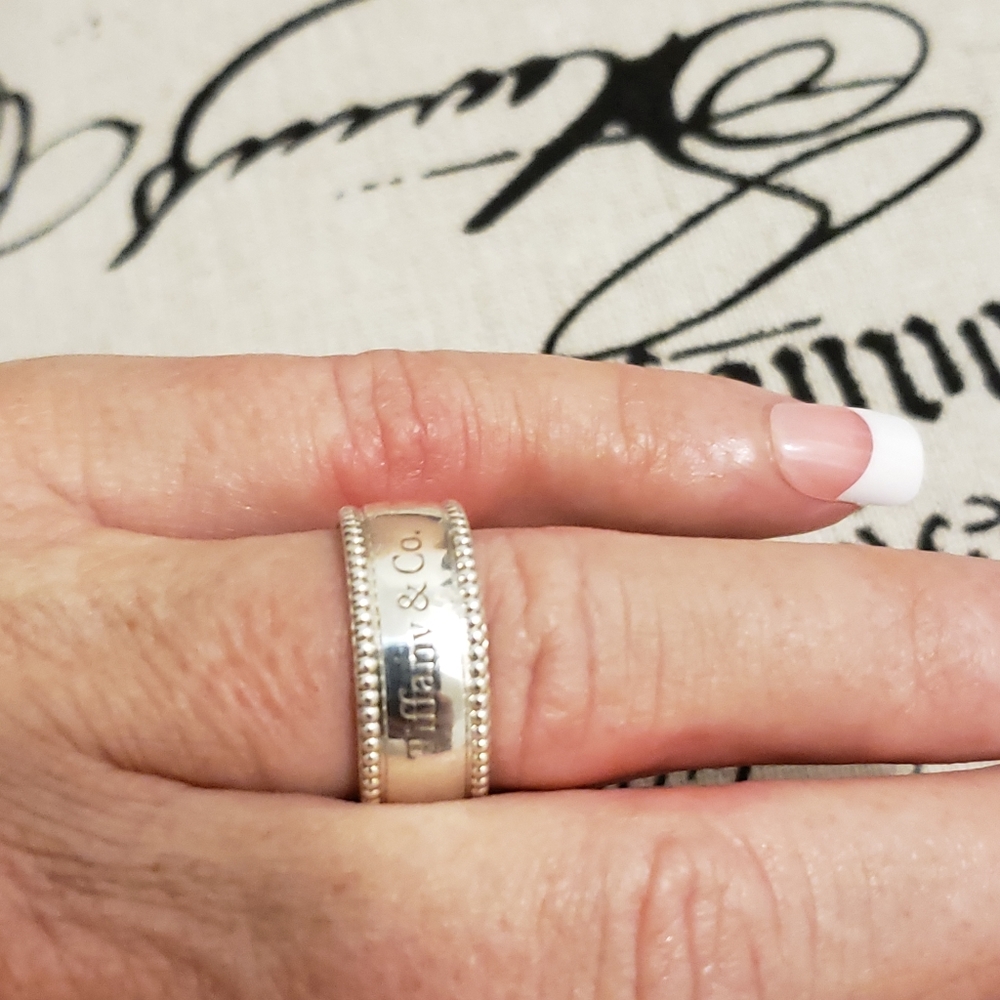 Authentic Tiffany & Co RARE Bead Band Ring